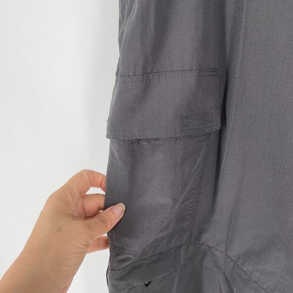 The North Face Women's Large Convertible Cargo Nylon Hiking Sport Grey T150 T550 - Picture 8 of 13